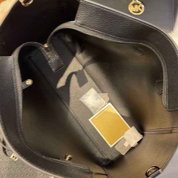 MICHAEL KORS Maisie Large Pebbled Leather 3-in-1 Tote Bag BLACK MULTI COLOR - Picture 9 of 16